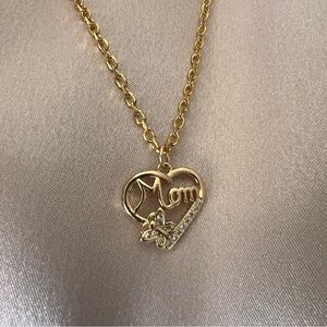 Gold-Filled Mom Pendant Necklace